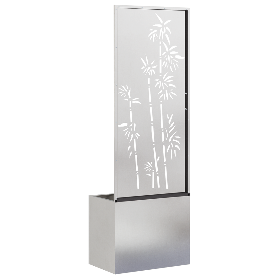 Tuinplant met Decoratief Paneel Zilver 50 x 140 cm