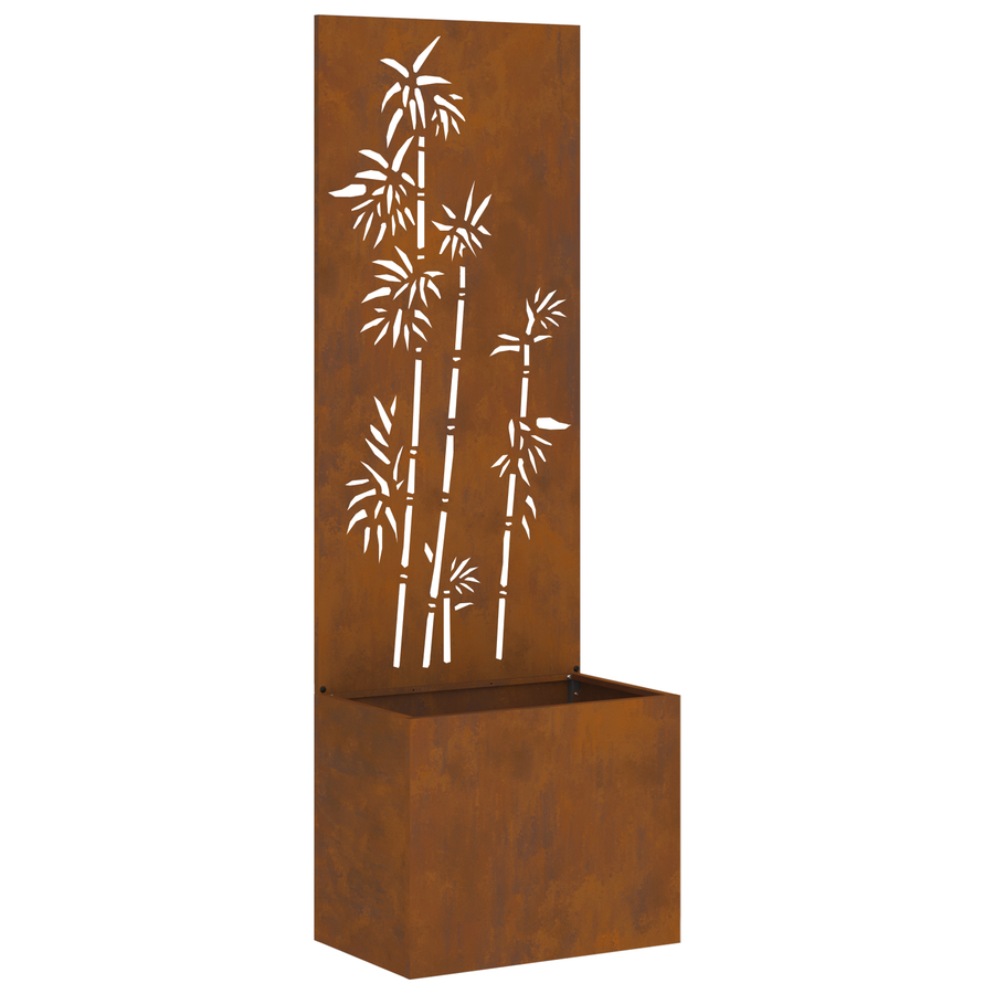 Tuinplant met Decoratief Paneel Roestig 50 x 140 cm Cortenstaal