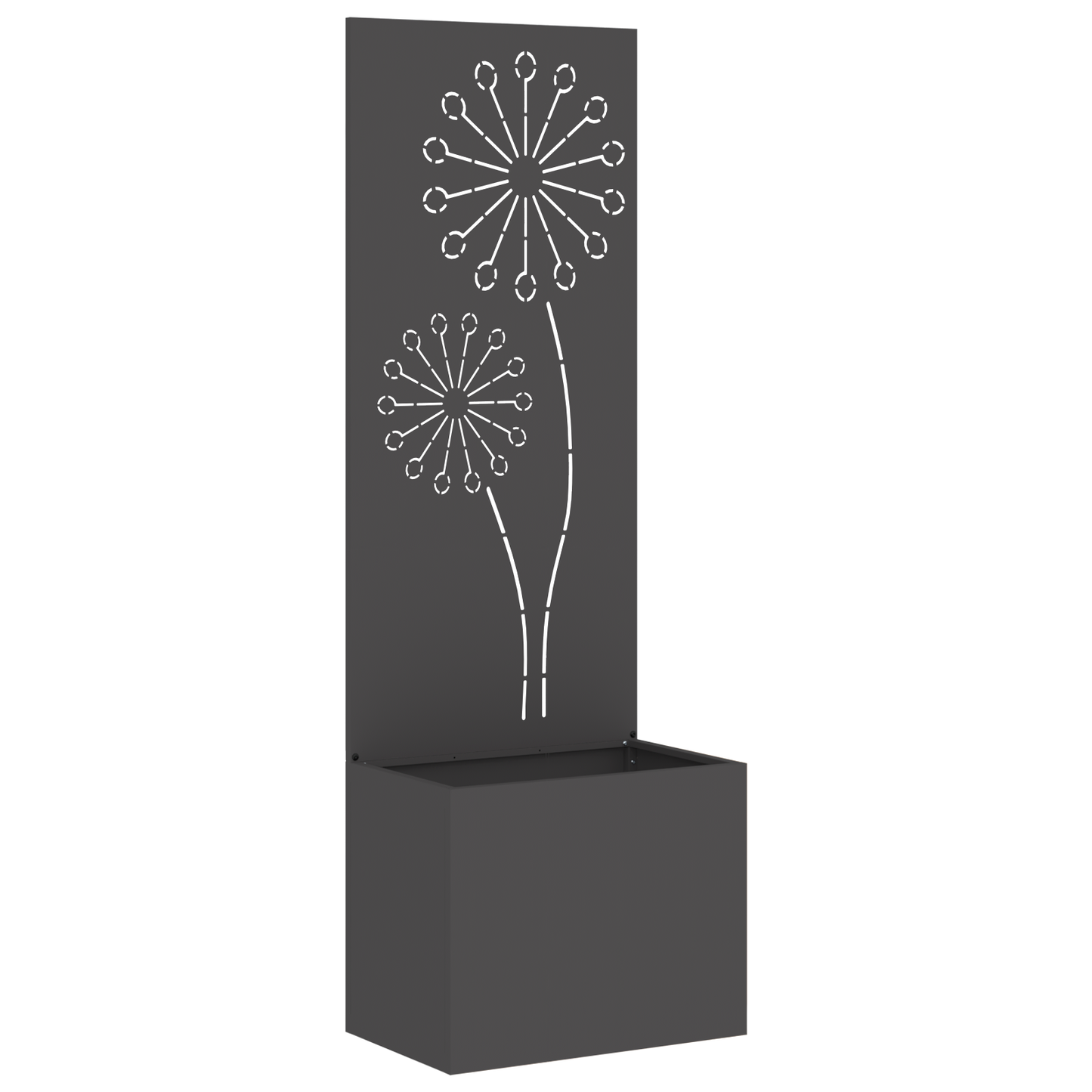 Tuinplant met Decoratief Paneel Zwart 50 x 140 cm