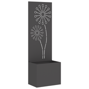 Decoratief paneel tuin 50x140 cm zwart staal