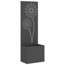 Tuinplant met Decoratief Paneel Zwart 50 x 140 cm