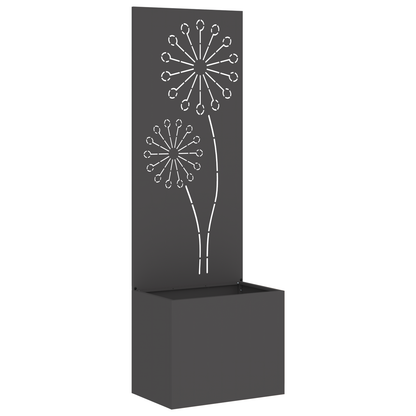 Tuinplant met Decoratief Paneel Zwart 50 x 140 cm