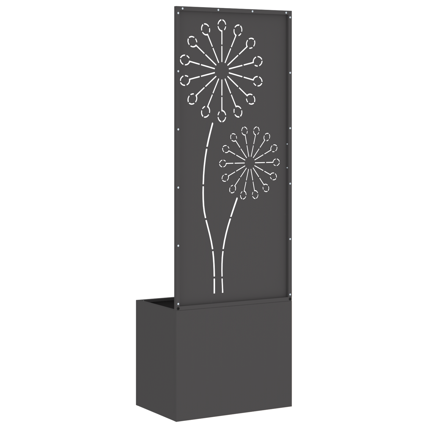 Tuinplant met Decoratief Paneel Zwart 50 x 140 cm
