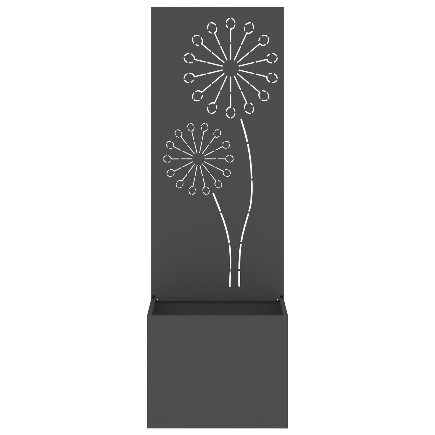 Tuinplant met Decoratief Paneel Zwart 50 x 140 cm