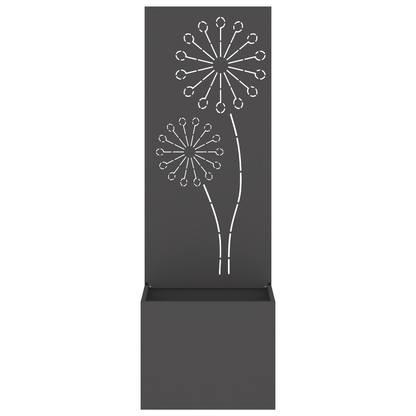 Tuinplant met Decoratief Paneel Zwart 50 x 140 cm