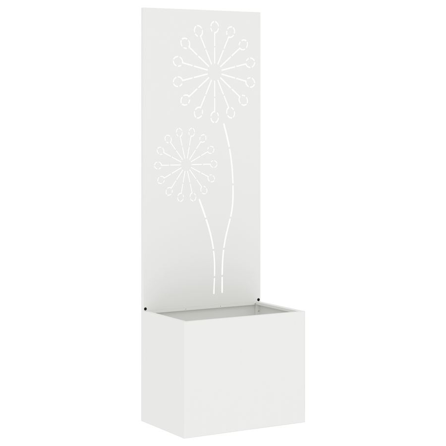 Tuinplant met Decoratief Paneel Wit 50 x 140 cm