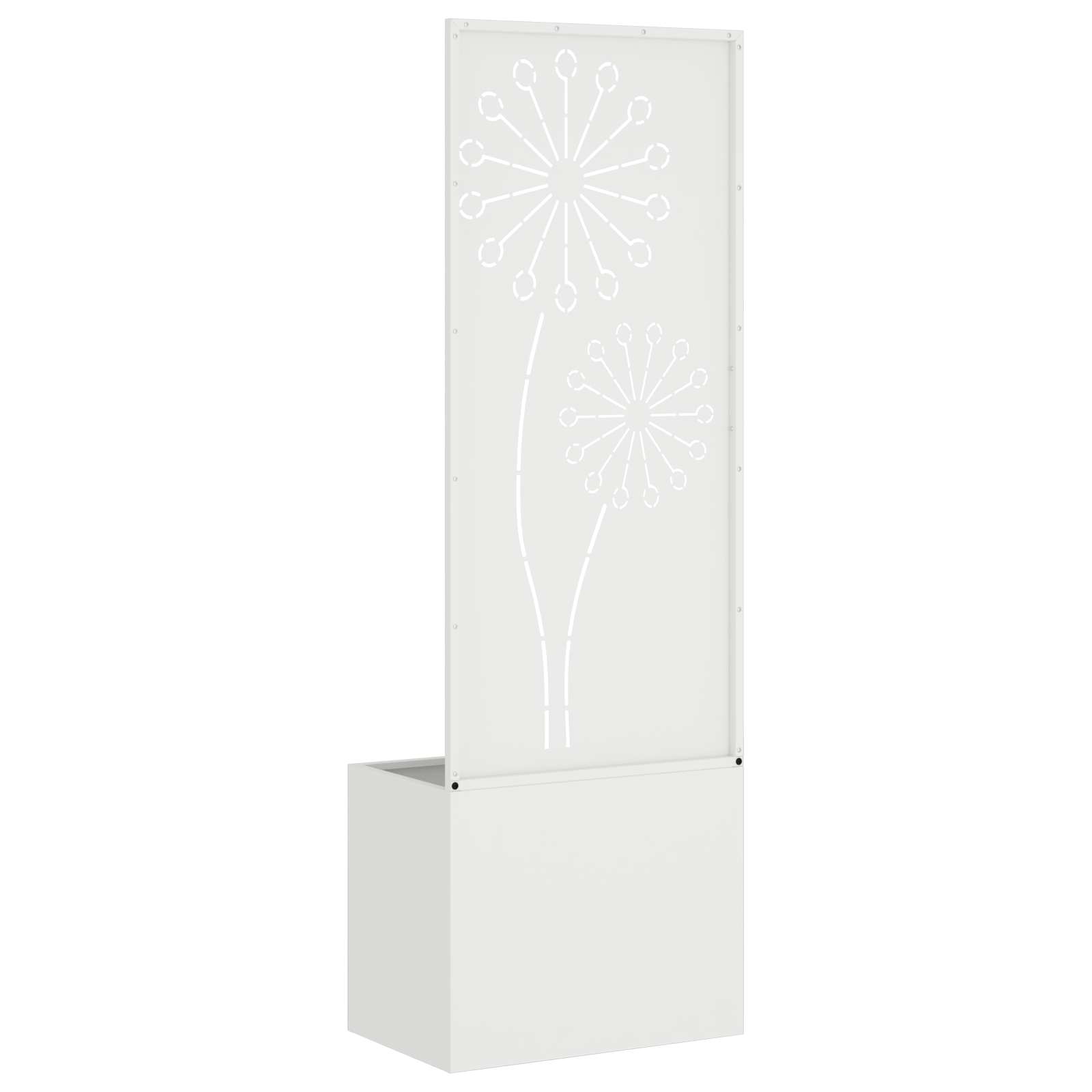 Tuinplant met Decoratief Paneel Wit 50 x 140 cm