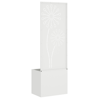Tuinplant met Decoratief Paneel Wit 50 x 140 cm