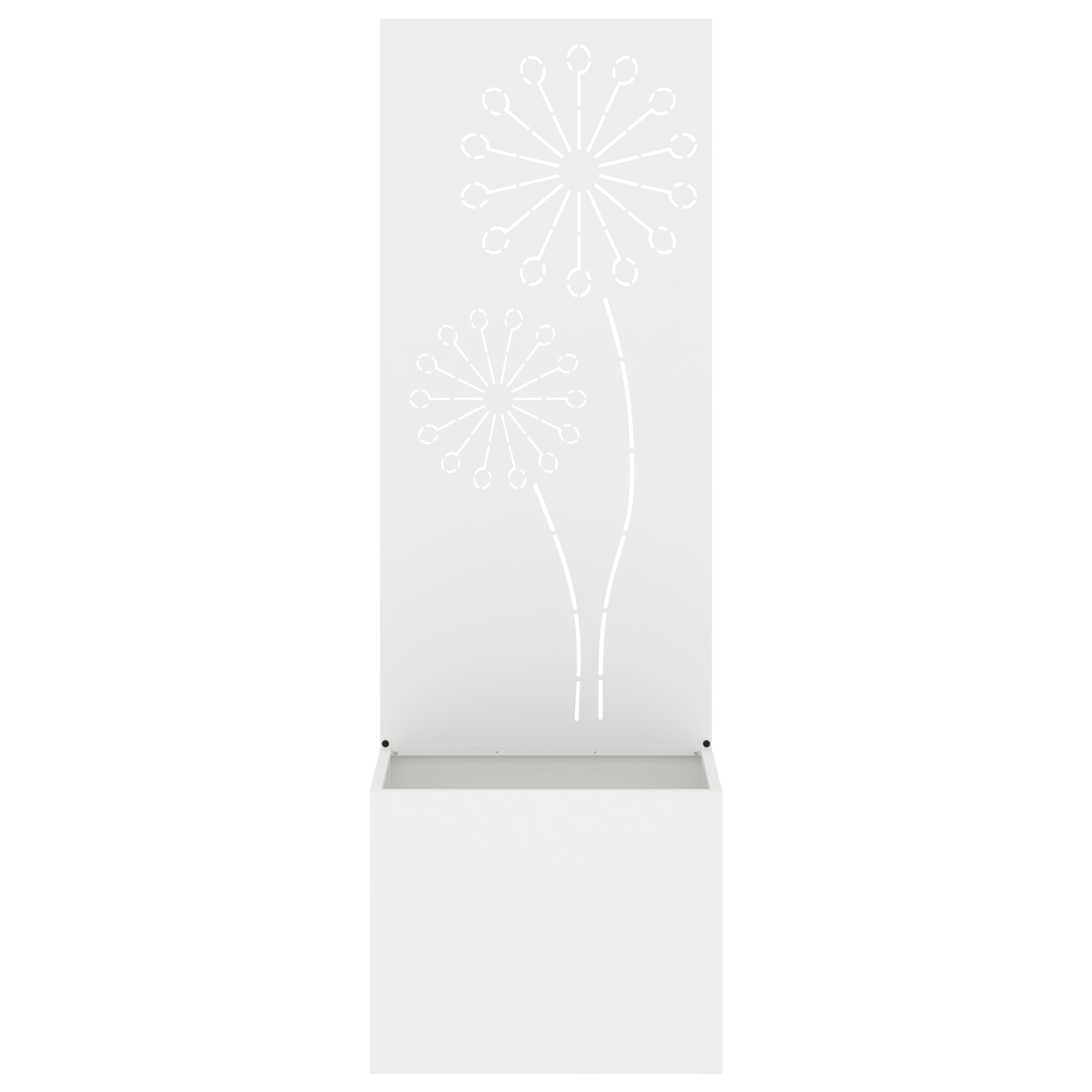 Tuinplant met Decoratief Paneel Wit 50 x 140 cm