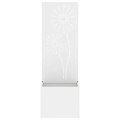 Tuinplant met Decoratief Paneel Wit 50 x 140 cm