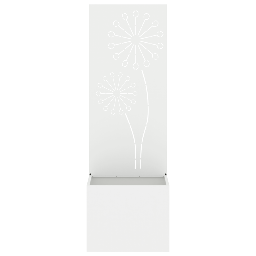 Tuinplant met Decoratief Paneel Wit 50 x 140 cm