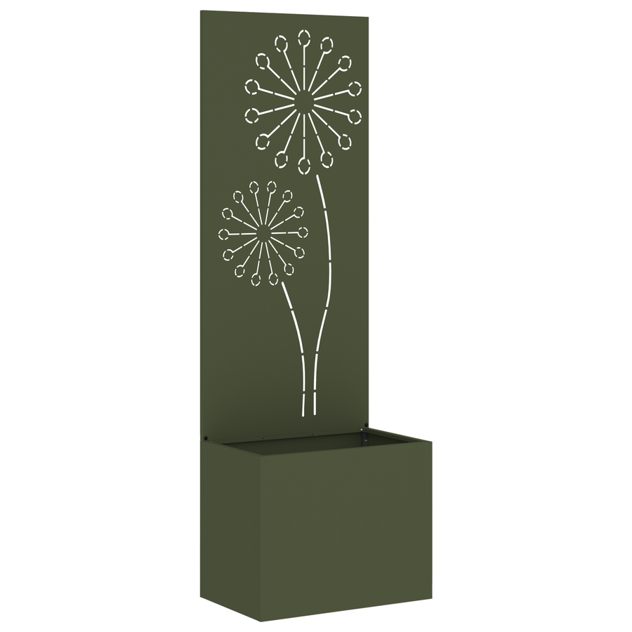 Tuinplant met Decoratief Paneel Olijfgroen 50 x 140 cm