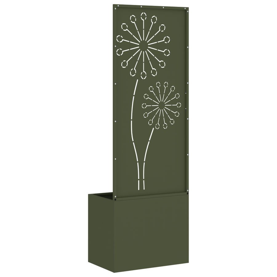 Tuinplant met Decoratief Paneel Olijfgroen 50 x 140 cm
