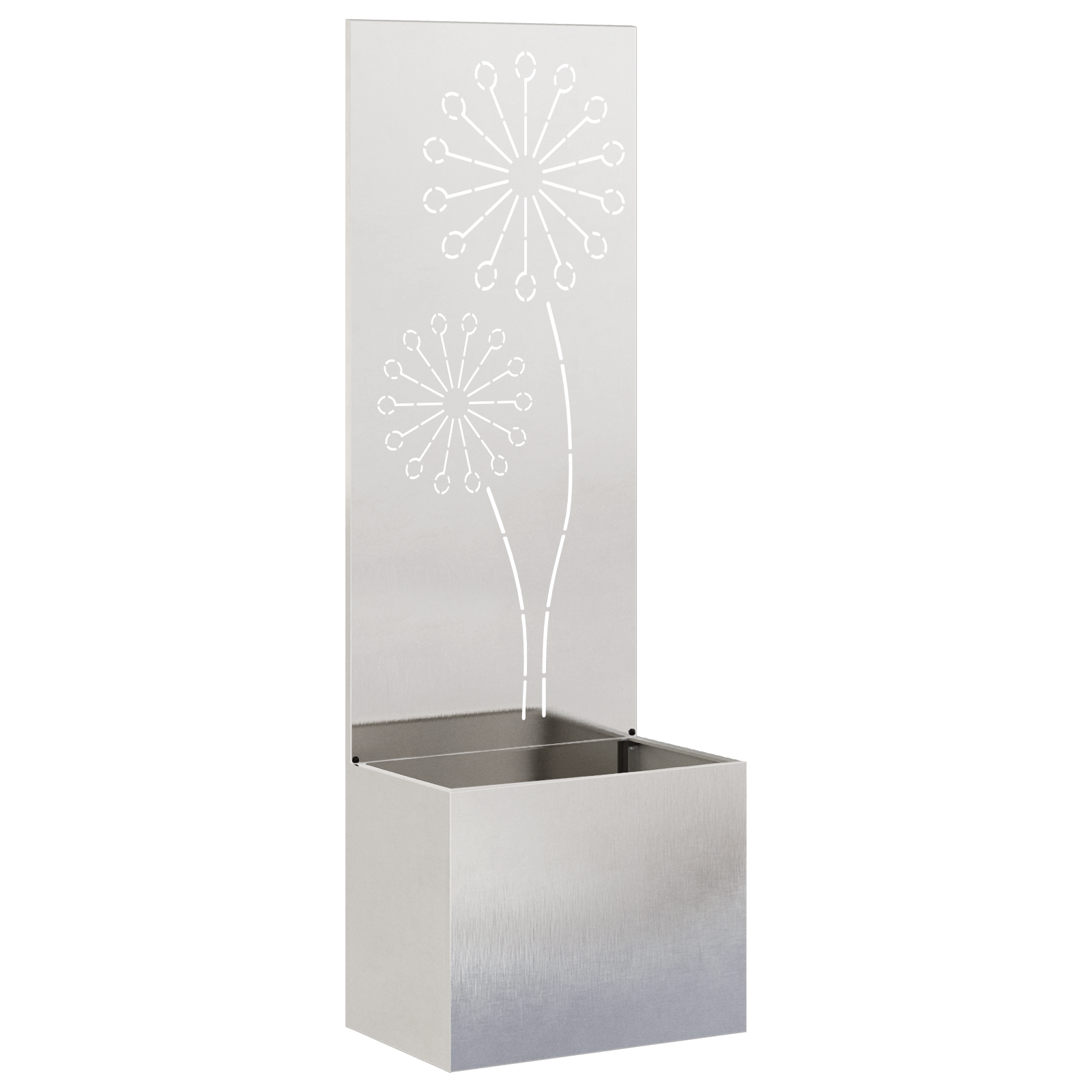 Tuinplant met Decoratief Paneel Zilver 50 x 140 cm