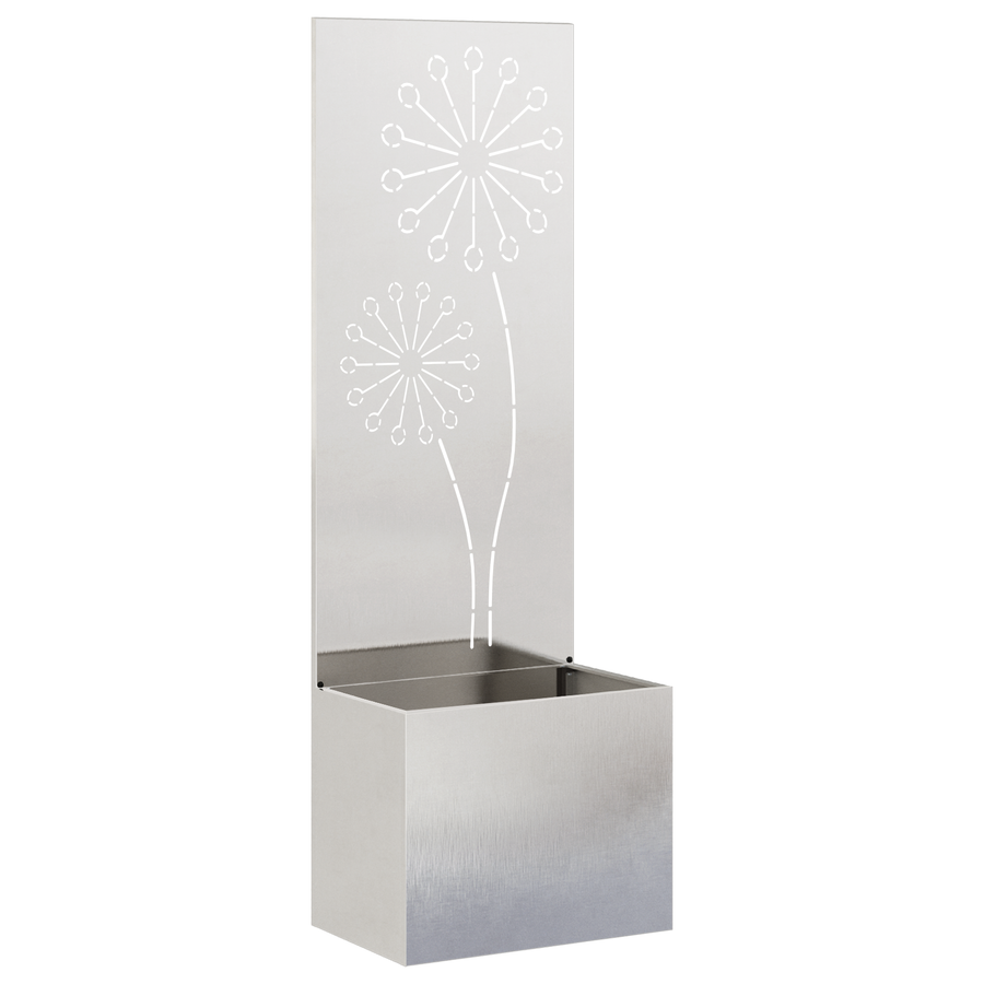 Tuinplant met Decoratief Paneel Zilver 50 x 140 cm