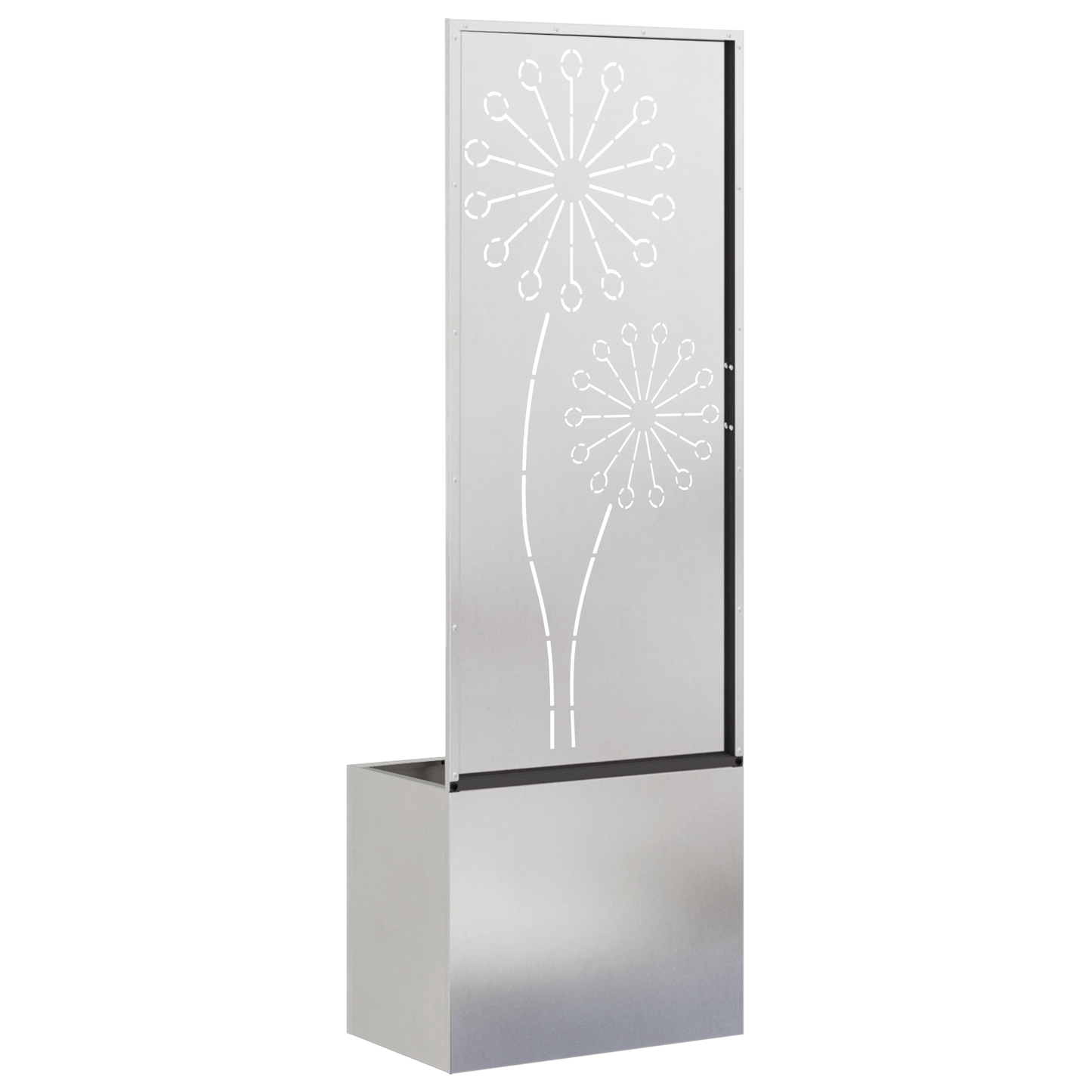 Tuinplant met Decoratief Paneel Zilver 50 x 140 cm