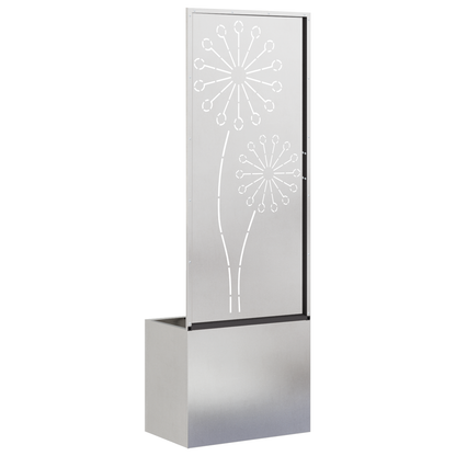Tuinplant met Decoratief Paneel Zilver 50 x 140 cm