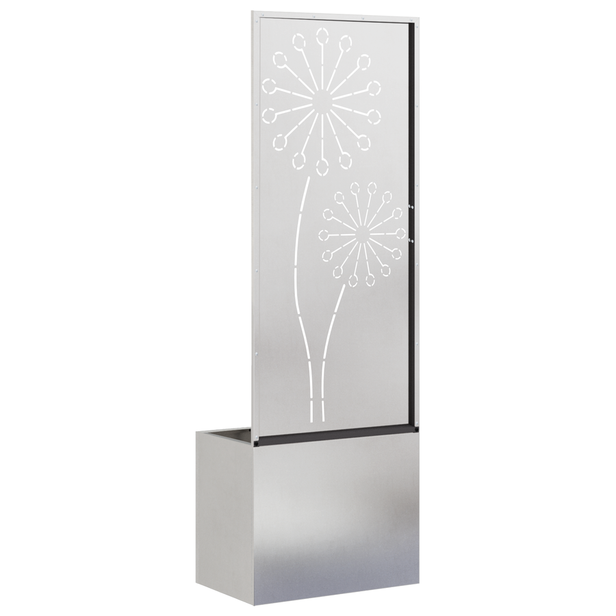 Tuinplant met Decoratief Paneel Zilver 50 x 140 cm