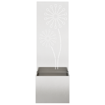 Tuinplant met Decoratief Paneel Zilver 50 x 140 cm