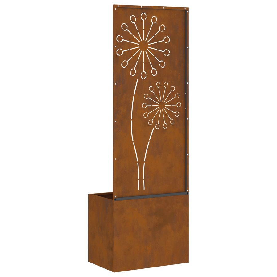 Tuinplant met Decoratief Paneel Roestig 50 x 140 cm Cortenstaal