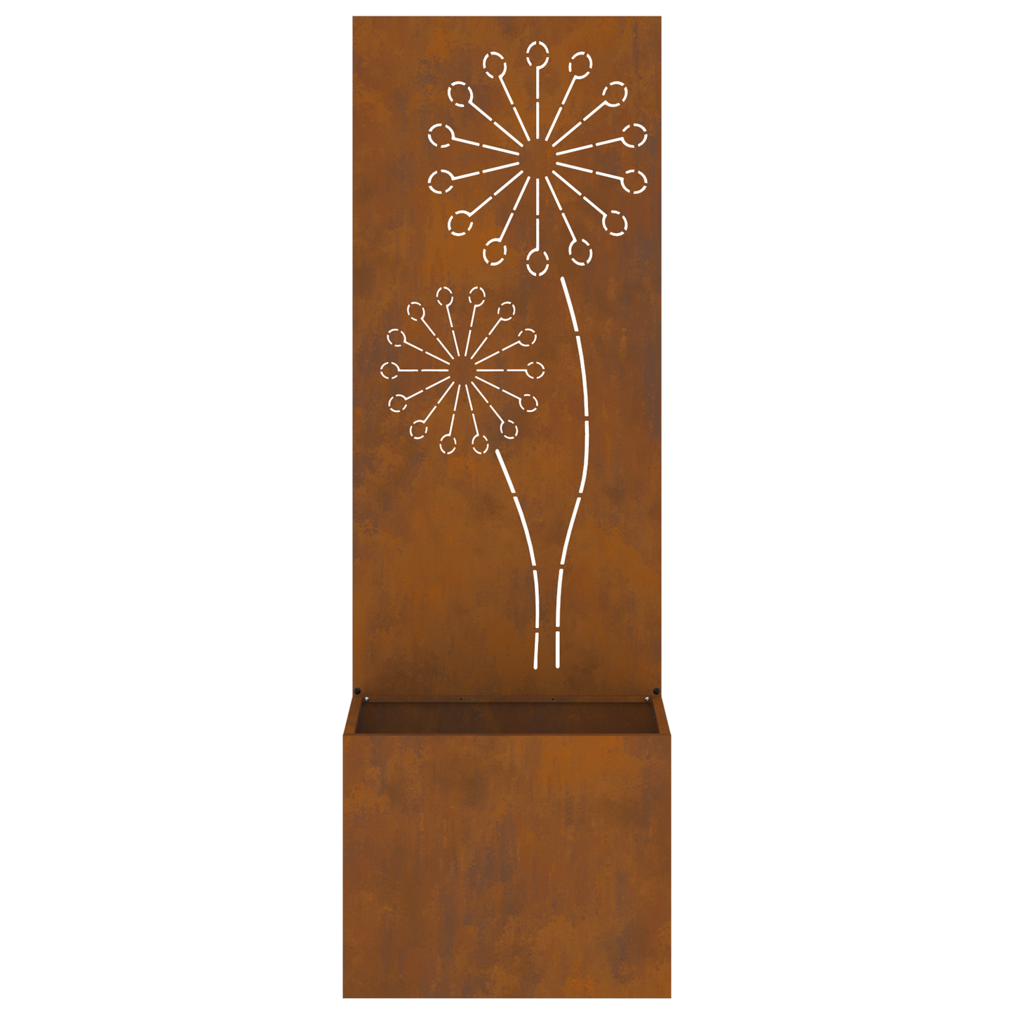 Tuinplant met Decoratief Paneel Roestig 50 x 140 cm Cortenstaal