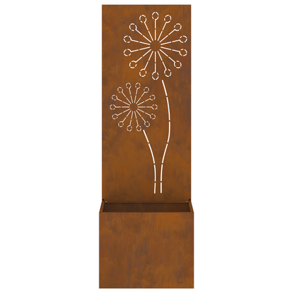 Tuinplant met Decoratief Paneel Roestig 50 x 140 cm Cortenstaal