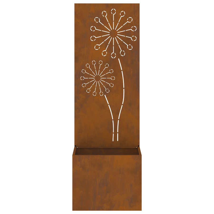 Tuinplant met Decoratief Paneel Roestig 50 x 140 cm Cortenstaal