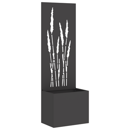 Tuinplant met Decoratief Paneel Zwart 50 x 140 cm