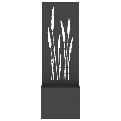 Tuinplant met Decoratief Paneel Zwart 50 x 140 cm