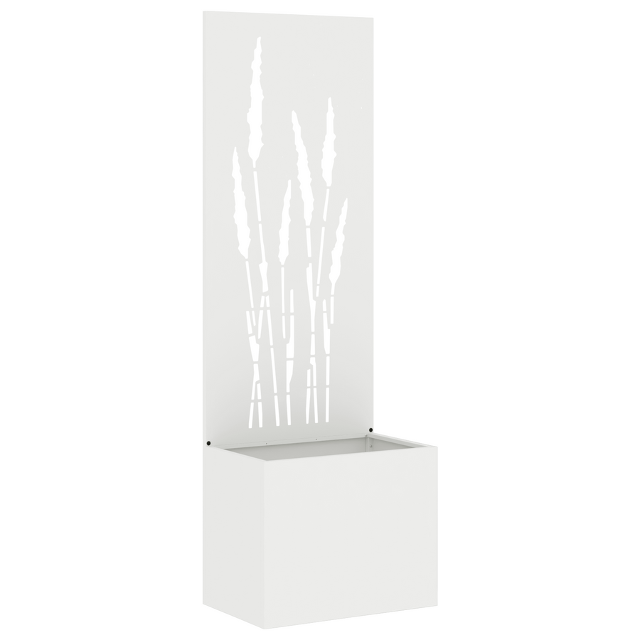 Tuinplant met Decoratief Paneel Wit 50 x 140 cm
