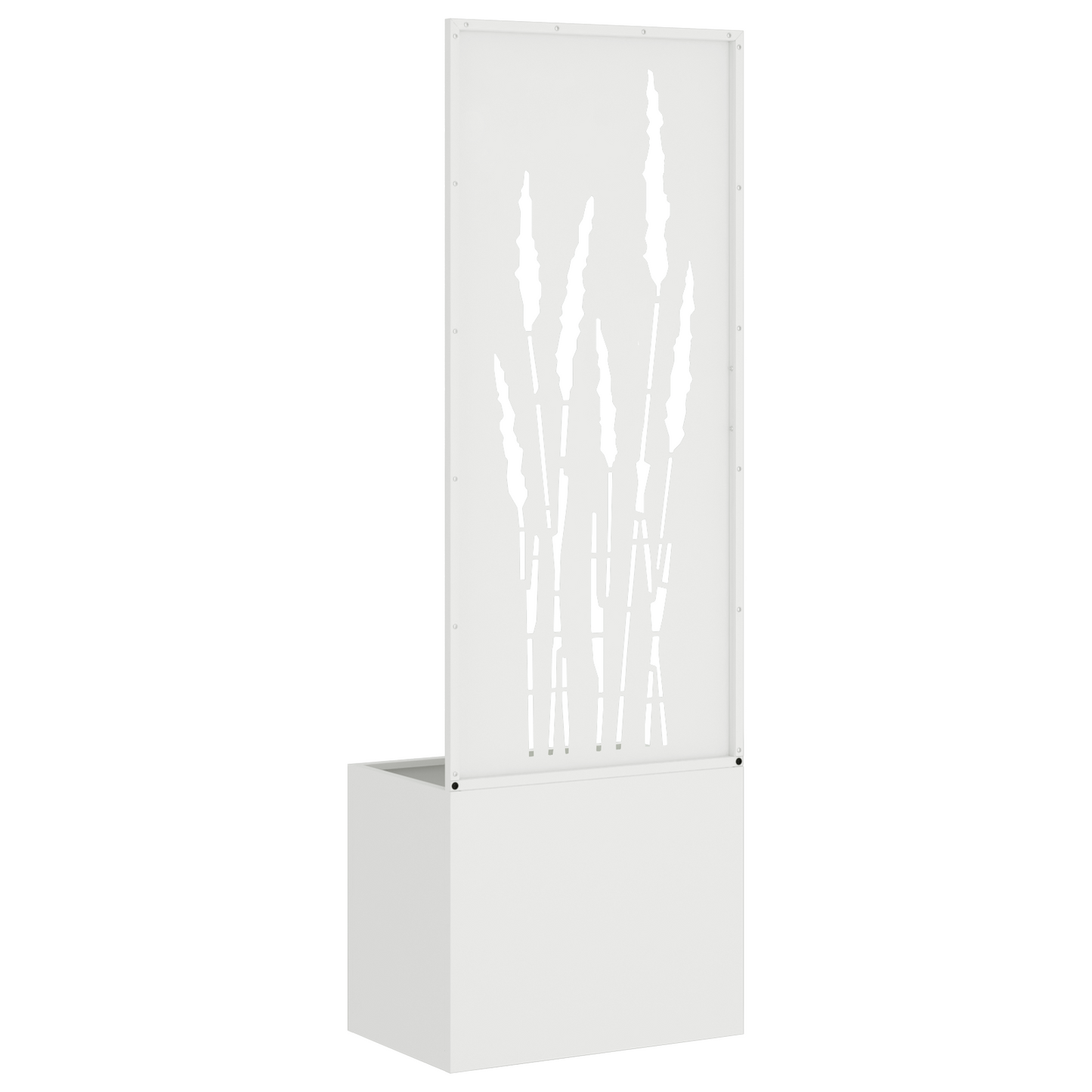 Tuinplant met Decoratief Paneel Wit 50 x 140 cm