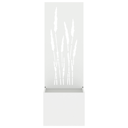 Tuinplant met Decoratief Paneel Wit 50 x 140 cm