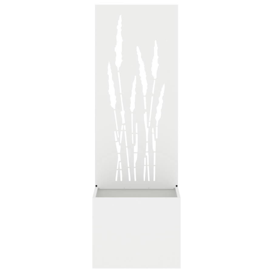 Tuinplant met Decoratief Paneel Wit 50 x 140 cm