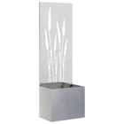 Garden Privacy Screen Trellis Silver 50 x 140 cm Stainless Steel