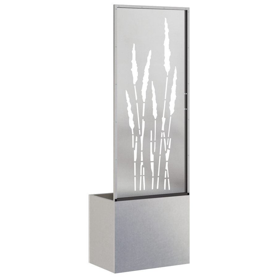 Tuinplant met Decoratief Paneel Zilver 50 x 140 cm