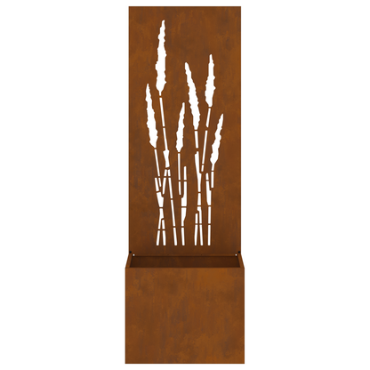 Tuinplant met Decoratief Paneel Roestig 50 x 140 cm Cortenstaal