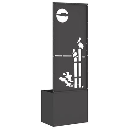 Tuinplant met Decoratief Paneel Zwart 50 x 140 cm