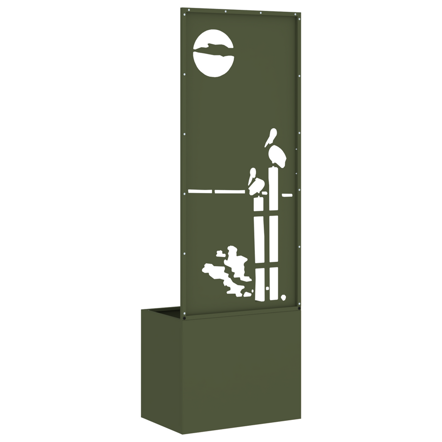 Tuinplant met Decoratief Paneel Olijfgroen 50 x 140 cm