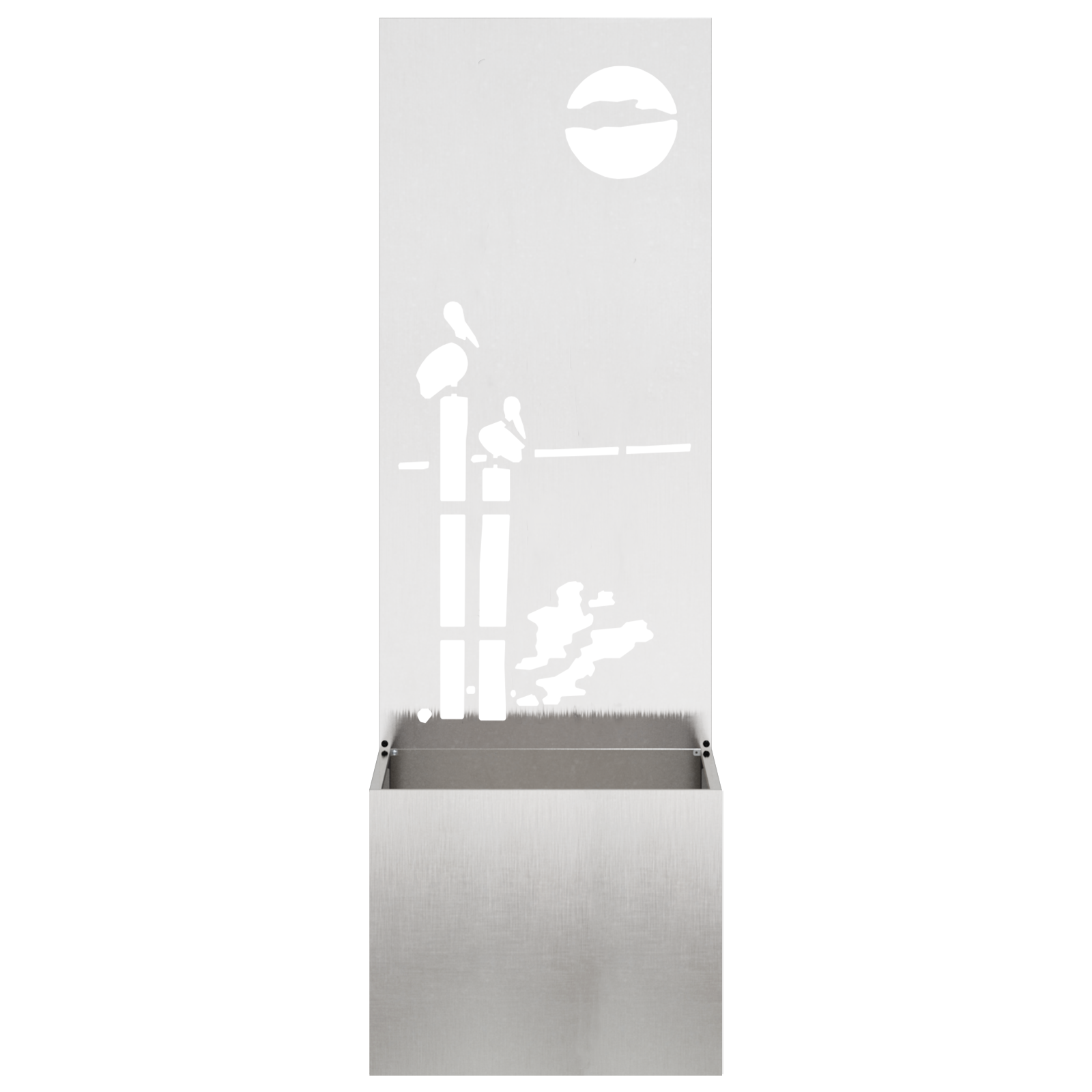 Tuinplant met Decoratief Paneel Zilver 50 x 140 cm