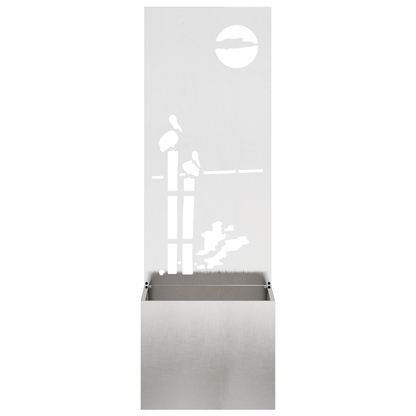 Tuinplant met Decoratief Paneel Zilver 50 x 140 cm
