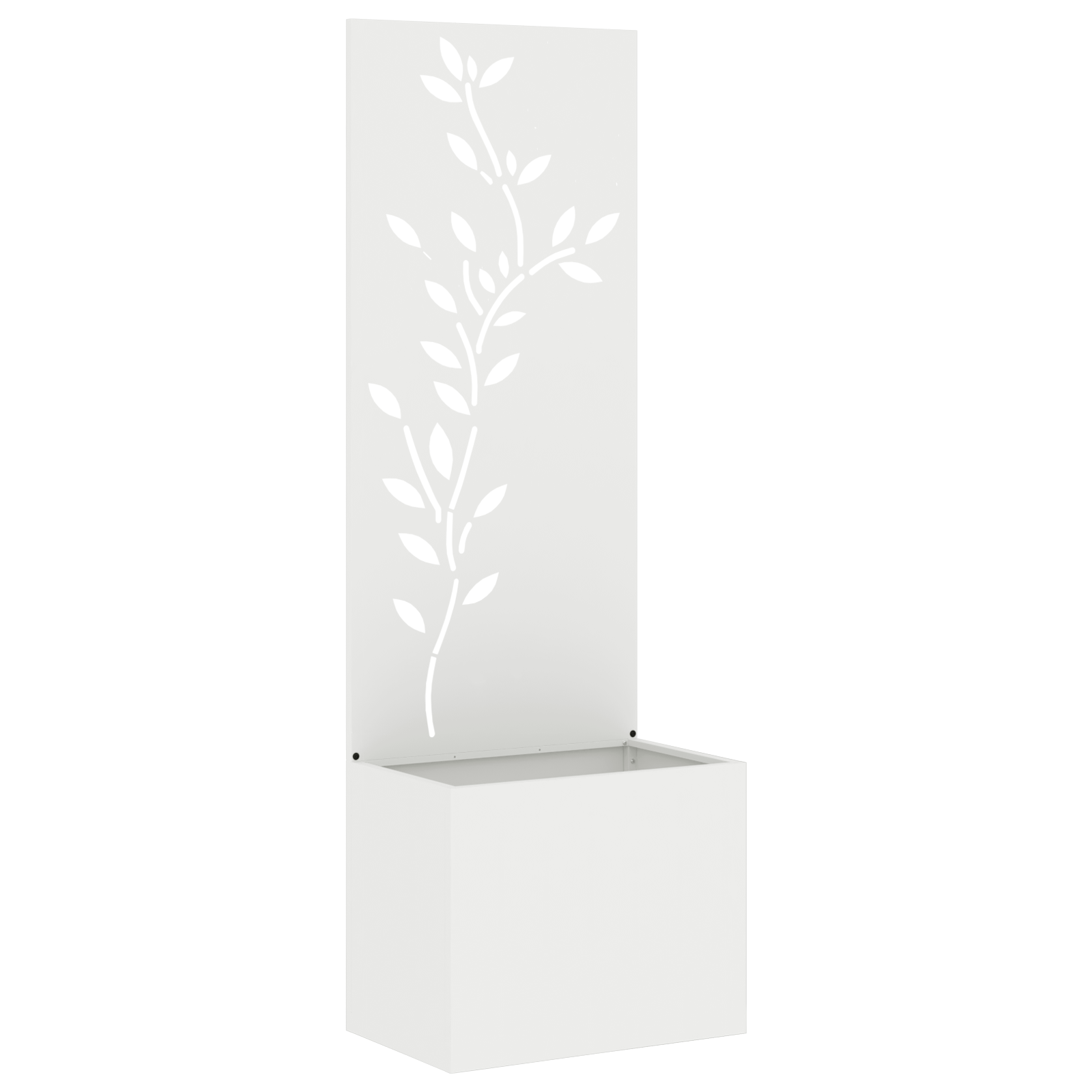 Tuinplant met Decoratief Paneel Wit 50 x 140 cm