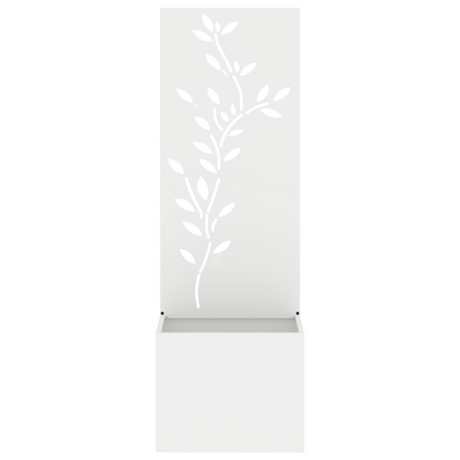 Tuinplant met Decoratief Paneel Wit 50 x 140 cm