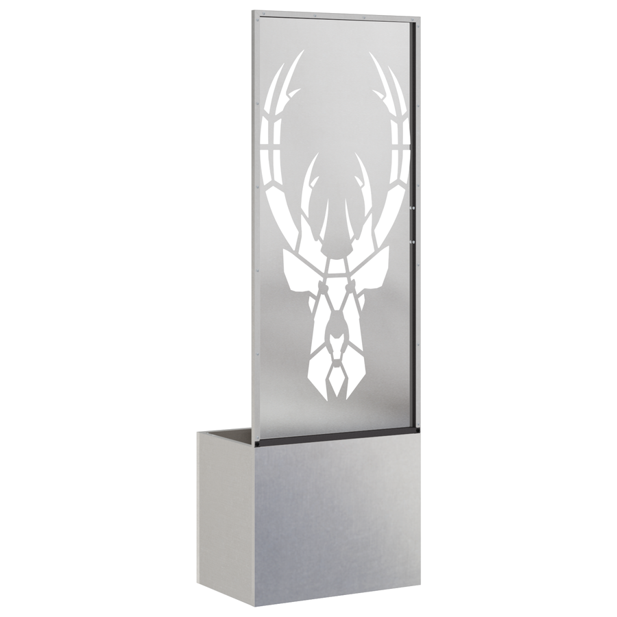 Tuinplant met Decoratief Paneel Zilver 50 x 140 cm