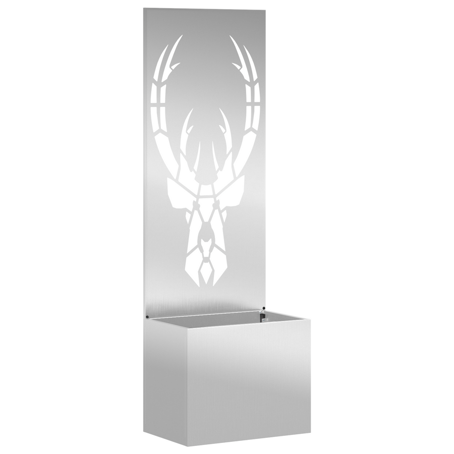 Tuinplant met Decoratief Paneel Zilver 50 x 140 cm