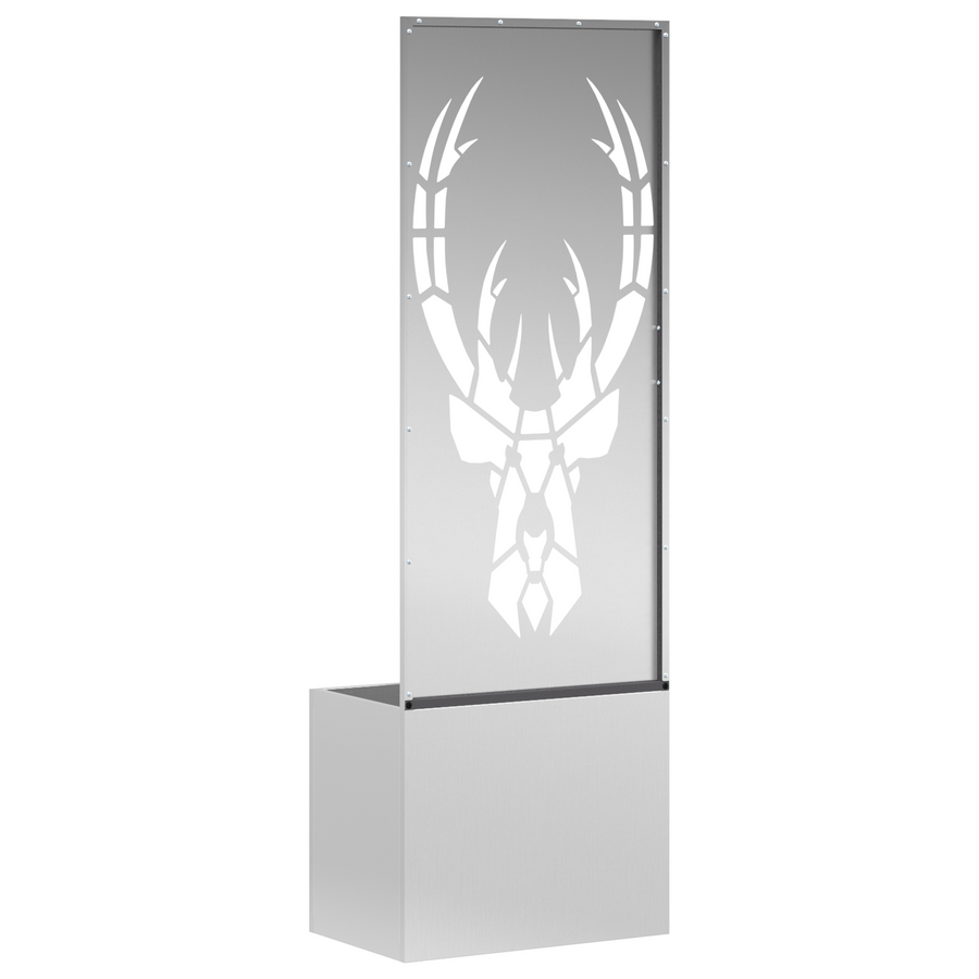 Tuinplant met Decoratief Paneel Zilver 50 x 140 cm