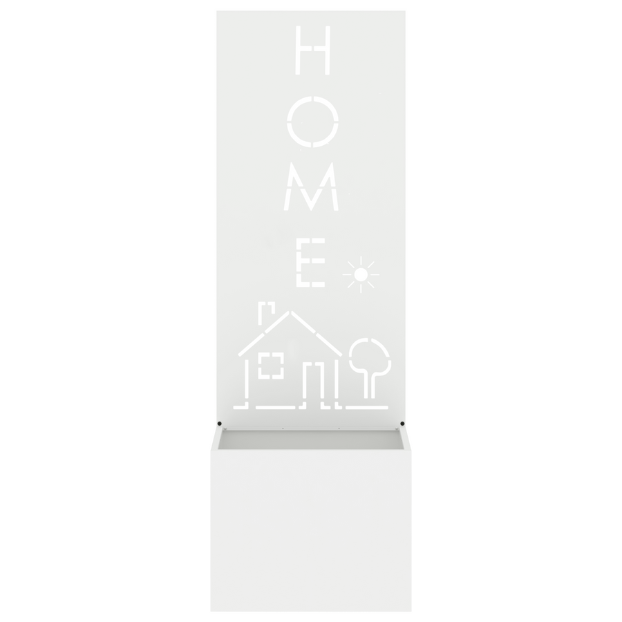 Tuinplant met Decoratief Paneel Wit 50 x 140 cm