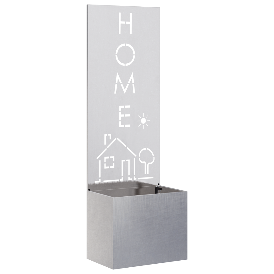 Tuinplant met Decoratief Paneel Zilver 50 x 140 cm