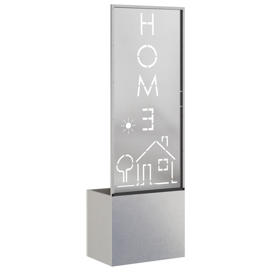 Tuinplant met Decoratief Paneel Zilver 50 x 140 cm