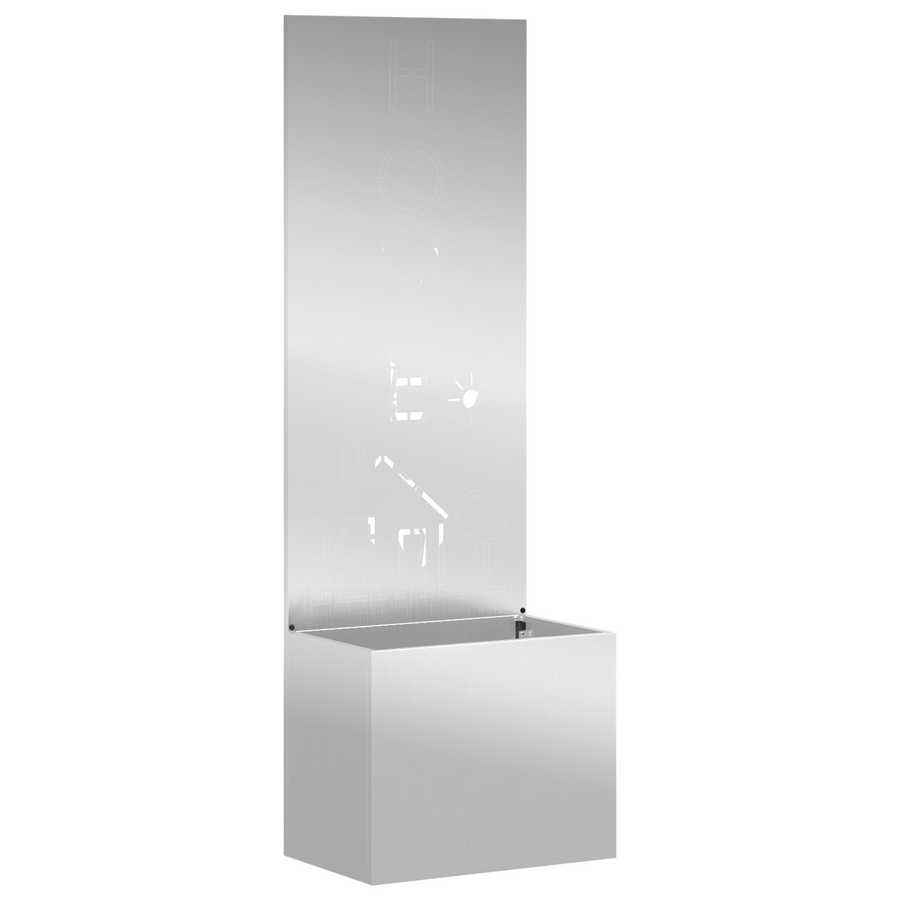 Tuinplant met Decoratief Paneel Zilver 50 x 140 cm