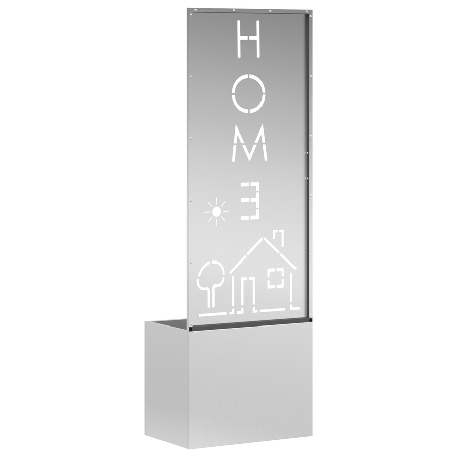 Tuinplant met Decoratief Paneel Zilver 50 x 140 cm